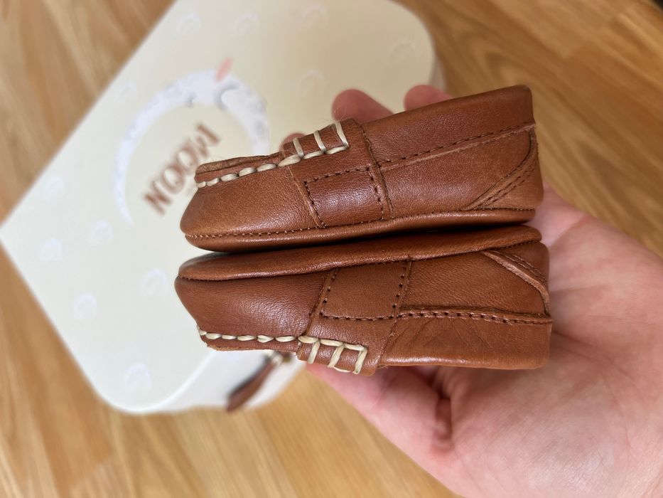 Бебешки буйки Ralph Lauren естествена кожа size 16/7.5 см кожени лоуфъри за бебето