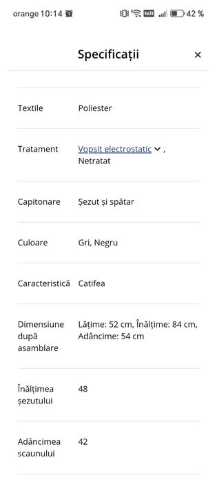 Set 4 scaune Kokkedal catifea gri/ negru