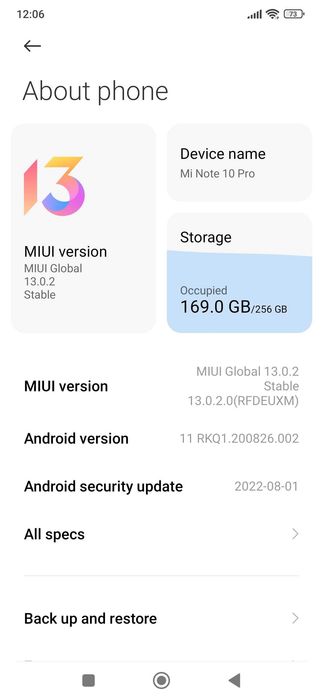 Xiaomi MI Note 10 pro