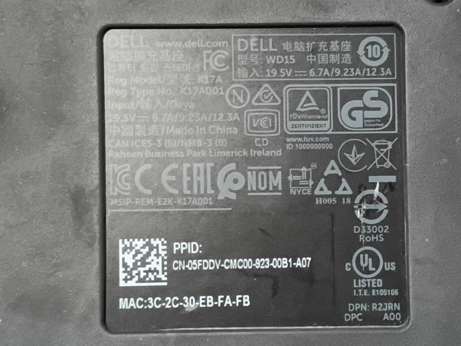 Docking station Dell K17A