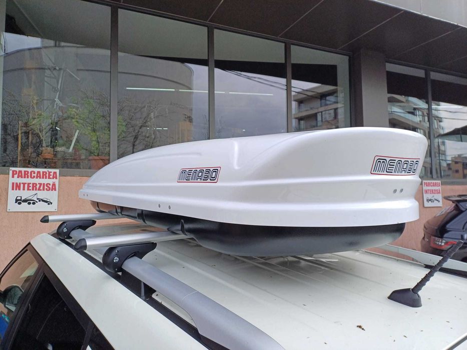 Автобокс Багажник Кутия Menabo Mania 400L бял гланц 165см/79см/37см