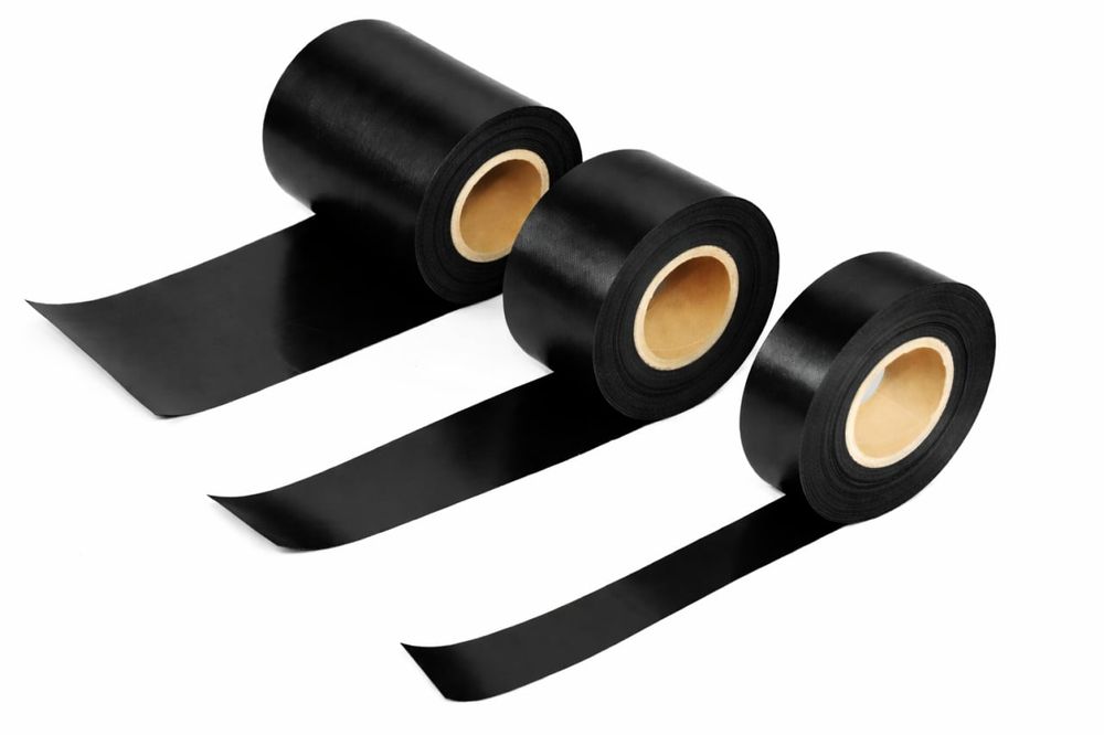 Banda Negru 20 cm x 30 m  intarire margini pentru Folie PVC transparenta -  inchidere terasa Cristal Flex