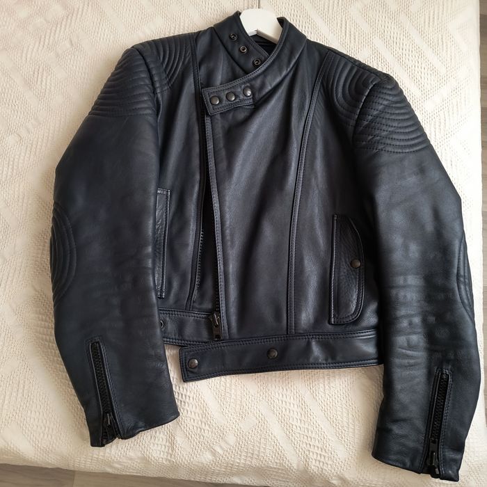Geacă moto din piele naturală, mărimea M