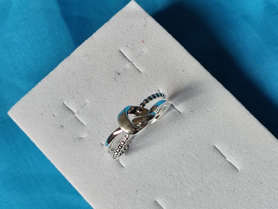 Сребърен регулируем пръстен възел