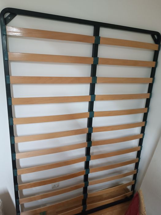 Somiera metalica cu lamele de fag 140/200