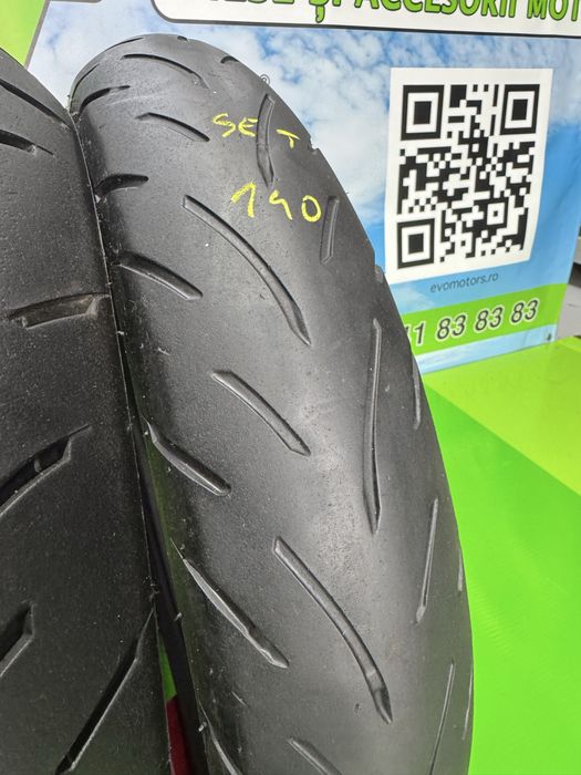 Set Anvelope Moto 120 70 17 si 180 55 17 Dunlop Gpr300 cauciuc Set 140