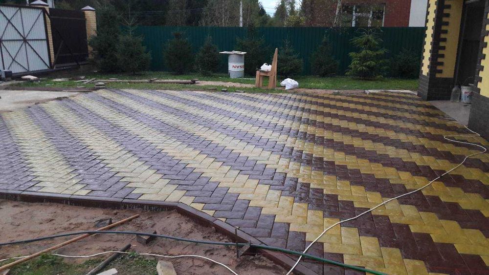 Укладка брусчатки