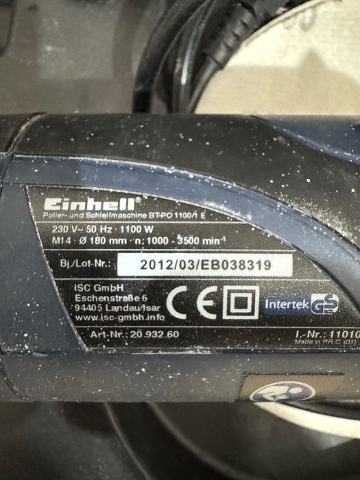Vand Masina de Polisat -Lustruit Einhell BT-PO 1100/1 E, 1100 W