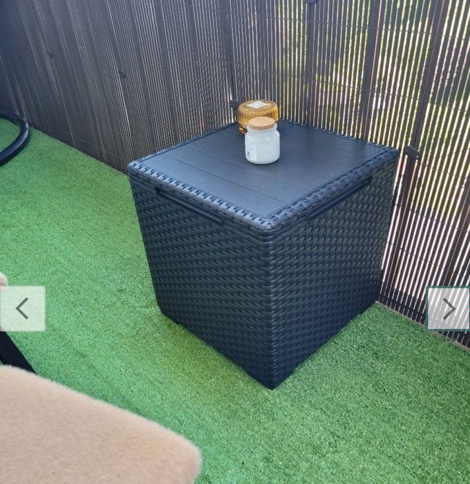 Градинска маса за съхранение 2 в 1