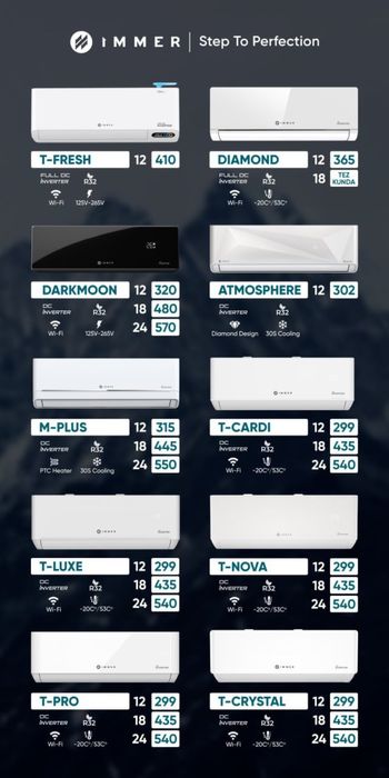 Кондиционера Immer 12 invertor Скидки Доставка бесплатно