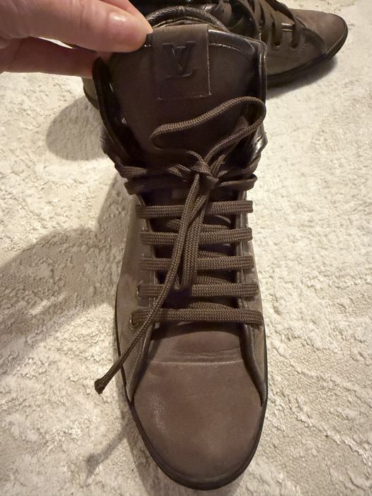 Весенние кожанные кросовки Луи витон оригинал 100%