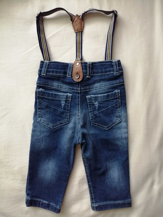 Ризки, блузка, панталонче, дънки за момче в отлично състояние - 6-18м.