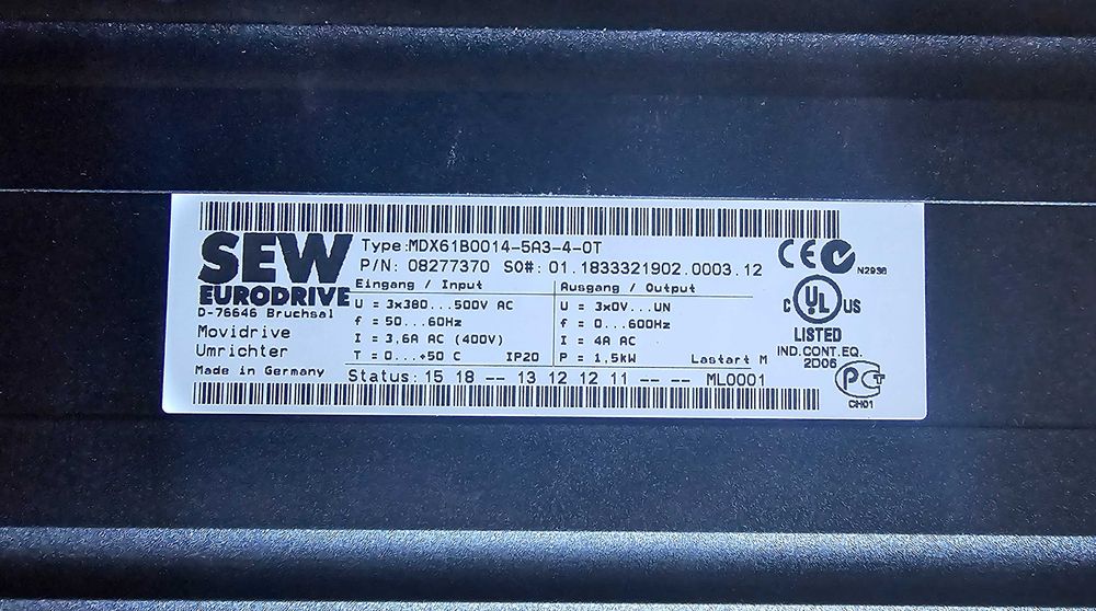 Честотен преобразувател/Инвертор SEW MDX61B0014