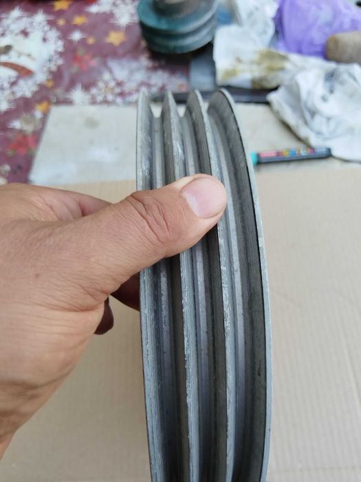 Fulie cu 3 curele de aluminiu late de 13 mm