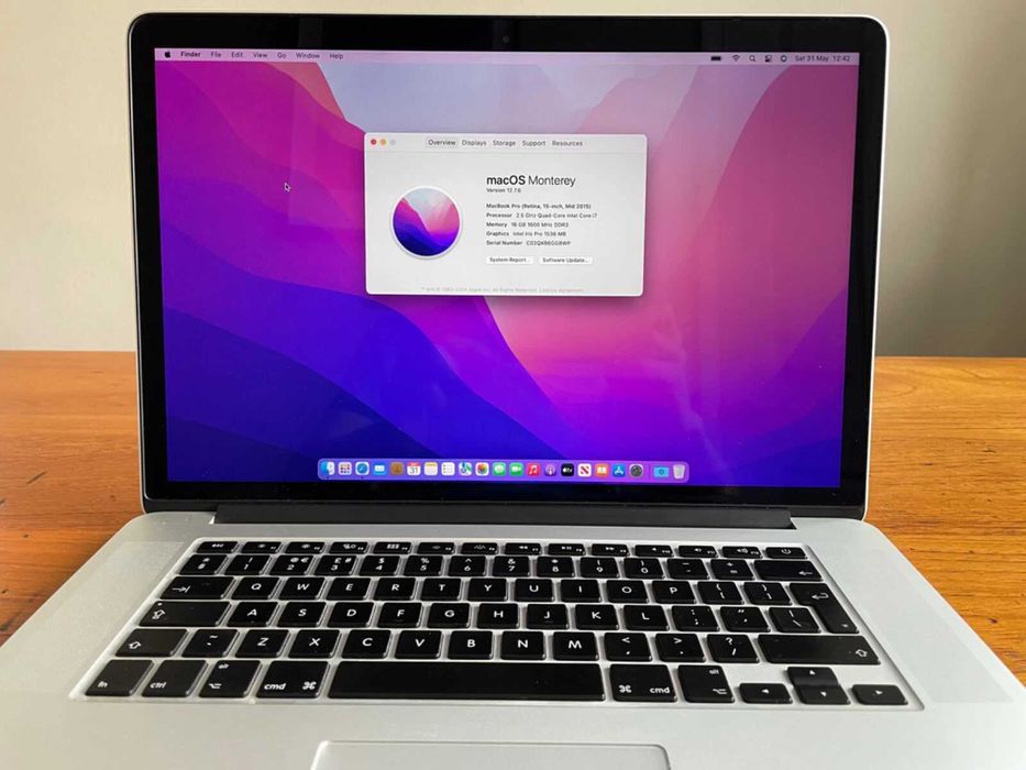 Macbook Pro (Retina, 15 inch, Mid 2015) 16GB RAM 512GB SSD