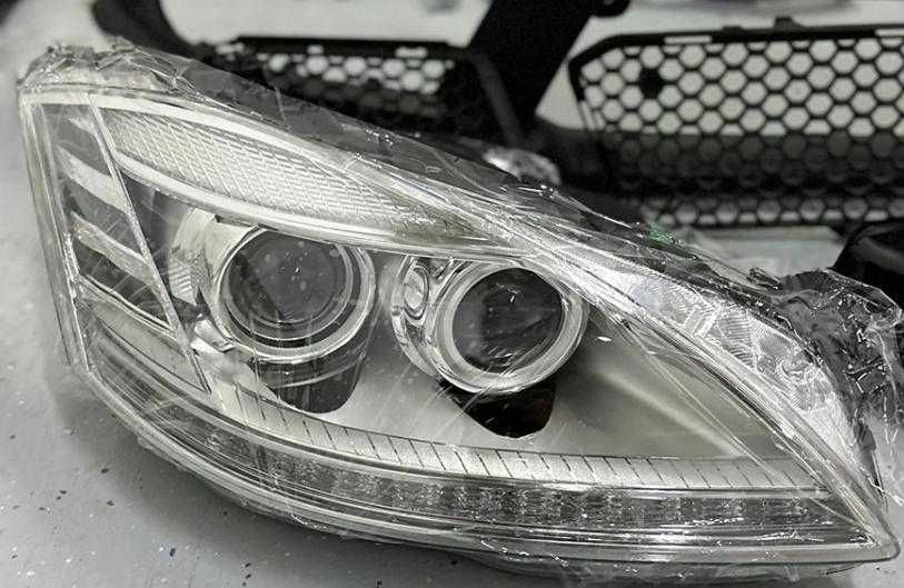 Передние фары на S-Class W221