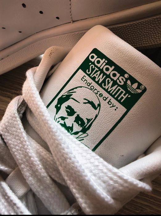 Adidas Stan Smith albi cu verde, marimea 38 2/3, igienizati