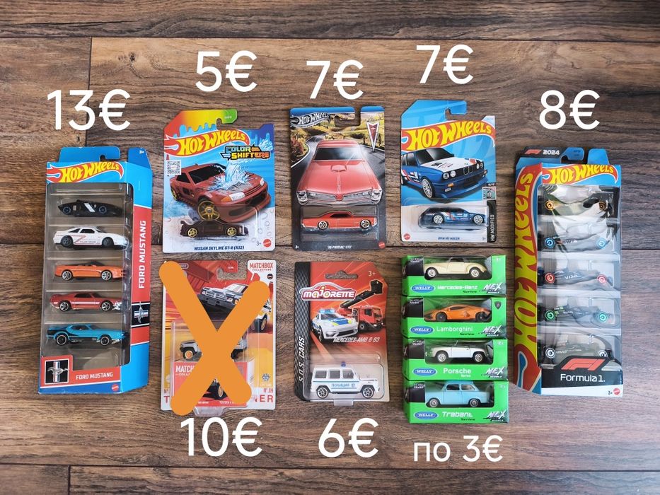 Колички Hot Wheels & Matchbox