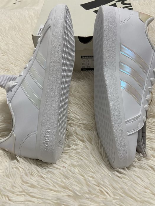 Adidas  39 !  Grand Court 2.0, Alb, Roz Noi !