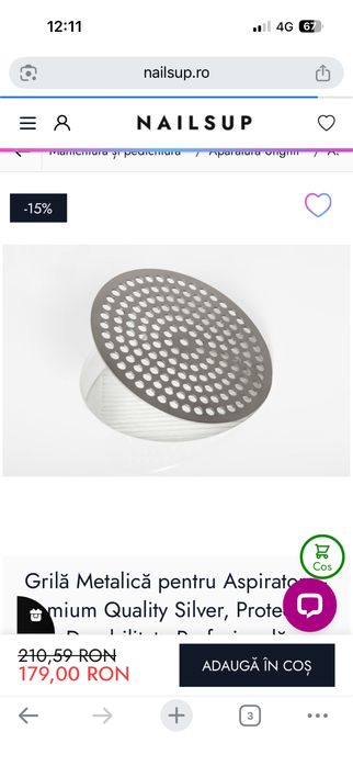 grila aspirator unghii doua buc NOI