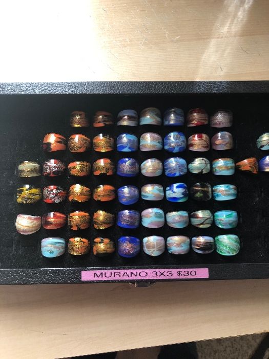 Inele din sticla de Murano