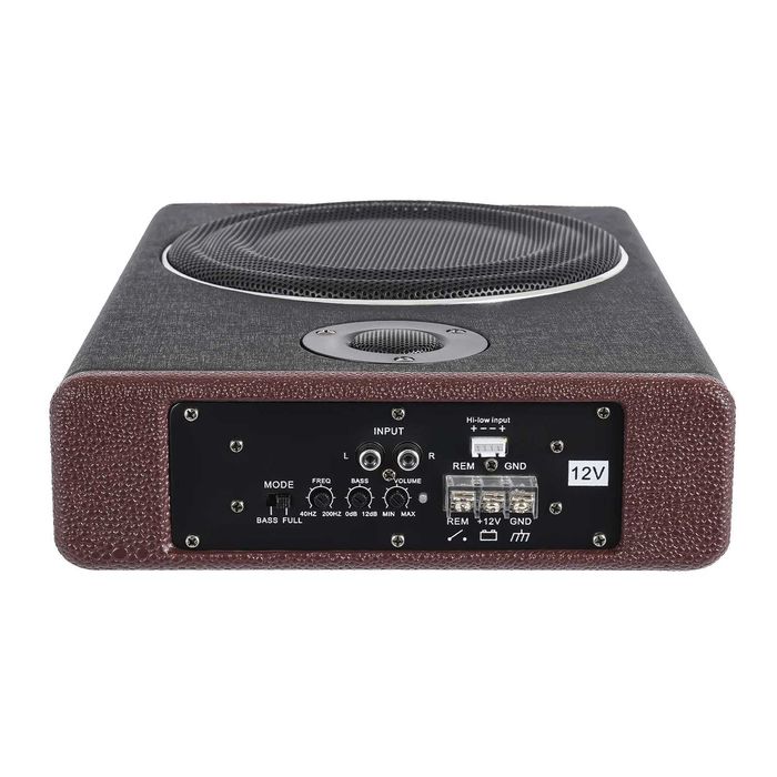 Автомобилен ултратънък активен субуфер с 8-инчов високоговорител