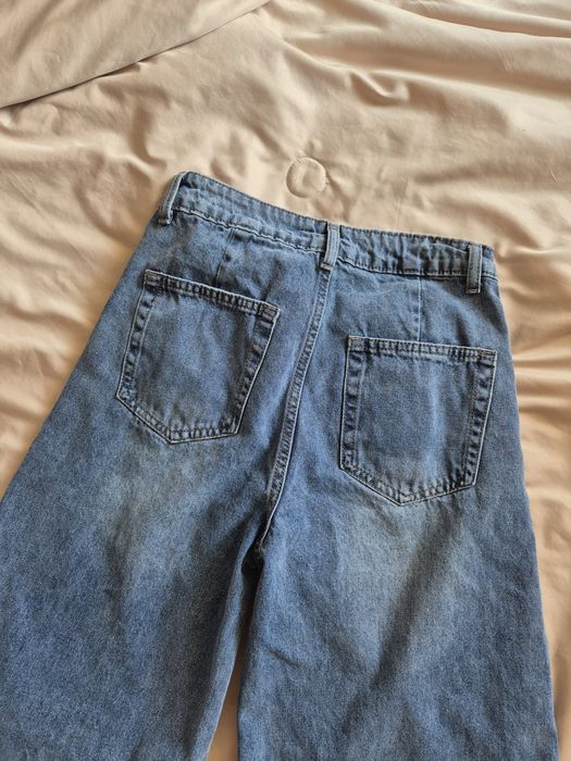 Дамски нови дънки S размер, широк крачол