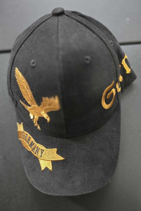 Șapca - Germany - cu broderie aurie, stemă de vultur, negru, masura ajustabila