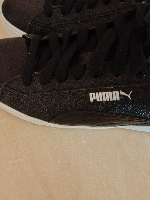 Кецове Puma -черни с блестящи частици