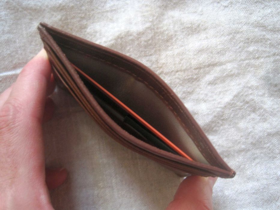 Portofel carduri Tru Virtu Wallet Soft Natural Brown, piele, nou