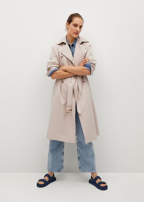 Дълъг водоотблъскващ тренчкот Mango