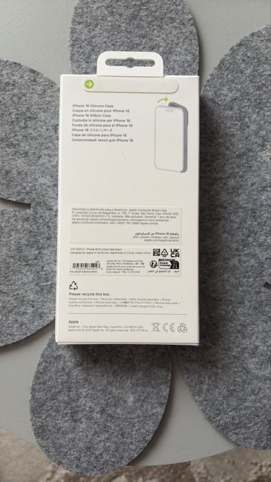 Husa iphone 16 apple silicone case black