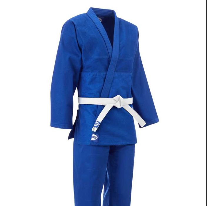 Кимоно дзюдо синий, белый цвет