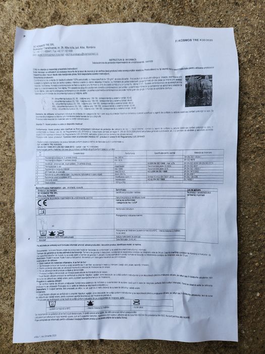 Salopeta / combinezon impermeabil zugrav vopsitor