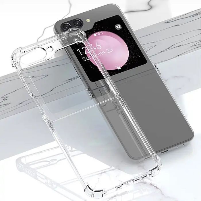 Samsung Z FOLD 3 4 5 6 Husa Defence Colturi Rezistenta Silicon Clear