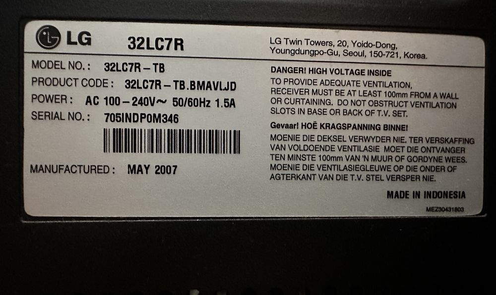 Телевизор LG 32 диагональ