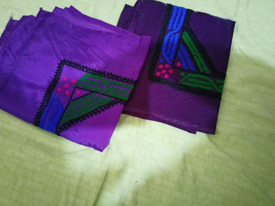 Платки атласные и тюбитейки 2 шт