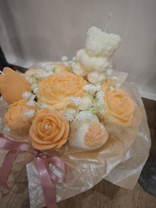 Buchete de flori din ceara de soia, parfumate  !