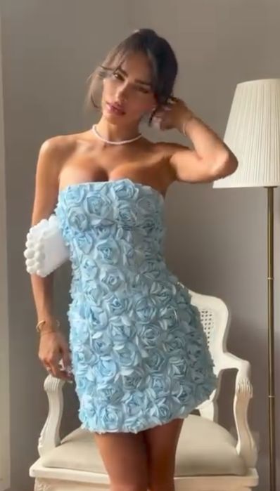 Rose платье голубой скидка