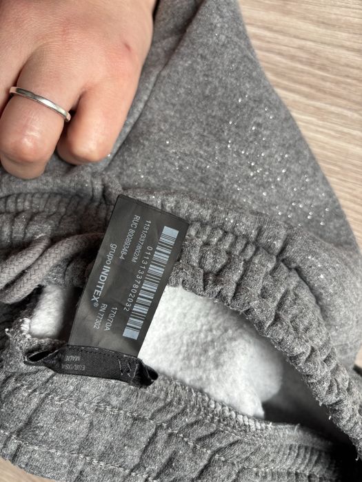 НАМАЛЕН Екип Zara  Grey - подплатен с деликатен брокат