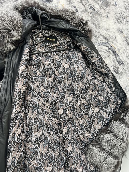 Пуховик кожаный