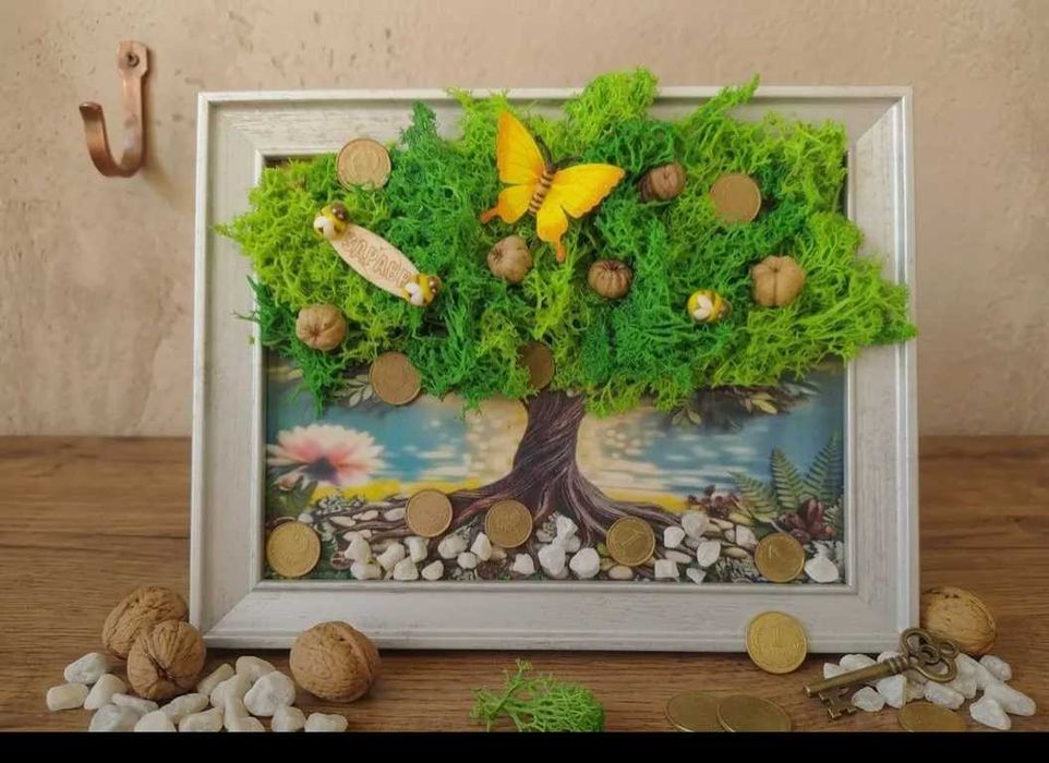 Скандинавски мъх върху картини, рамки, снимки