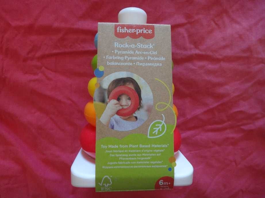 Чисто нова Детска еко играчка за сортиране Fisher Price рингове