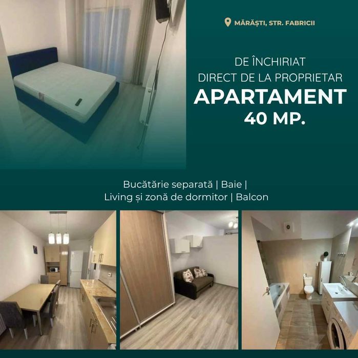Apartament  de închiriat în Mărăști (40mp.)