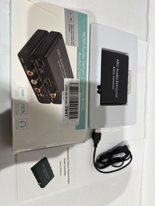 Adaptor Audio Extractor HDMI ARC 2.0 5.1+192KHz Convertor DAC,Digital