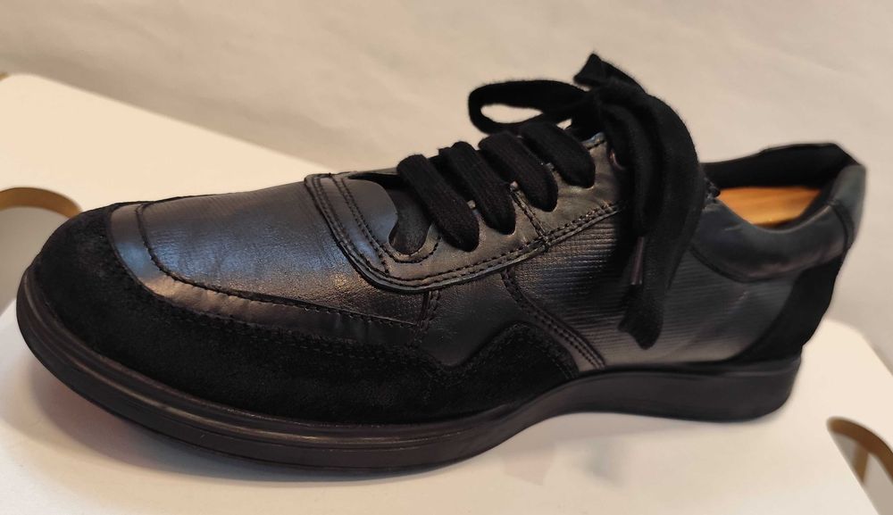 Pantofi sport casual 42 42.5 premium Neosoft piele naturala moale negru