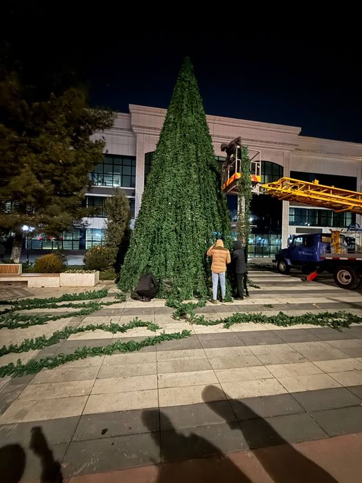 Yangi yil archasi bezatish наводненияя ёлки