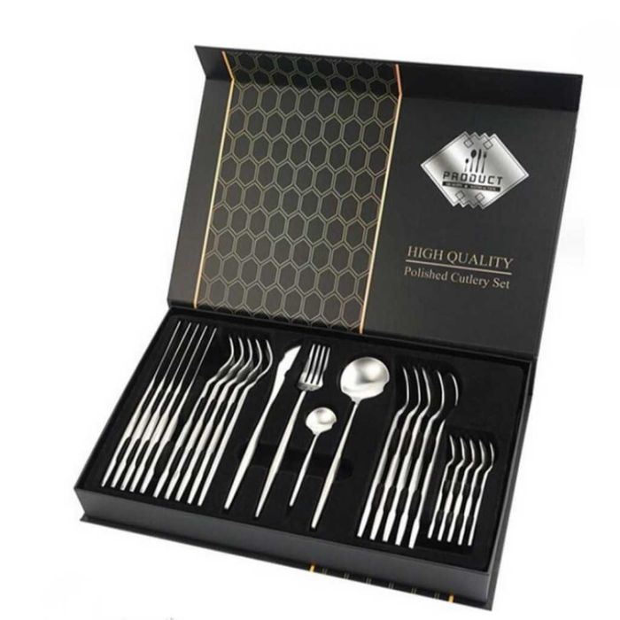 Комплект прибори за хранене от 24 части с луксозен дизайн