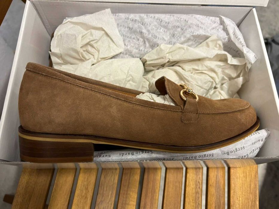 Дамски мокасини Sergio Bardi от естествен велур