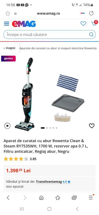 Aspirator cu spalare rowenta